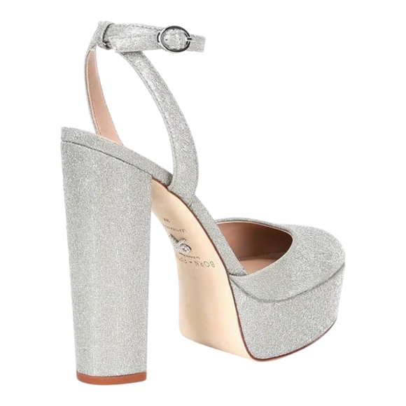 Antonio Melani x Born on Fifth Liv Metallic Glitter Closed Toe Platform Pump 7.5 - Picture 3 of 7